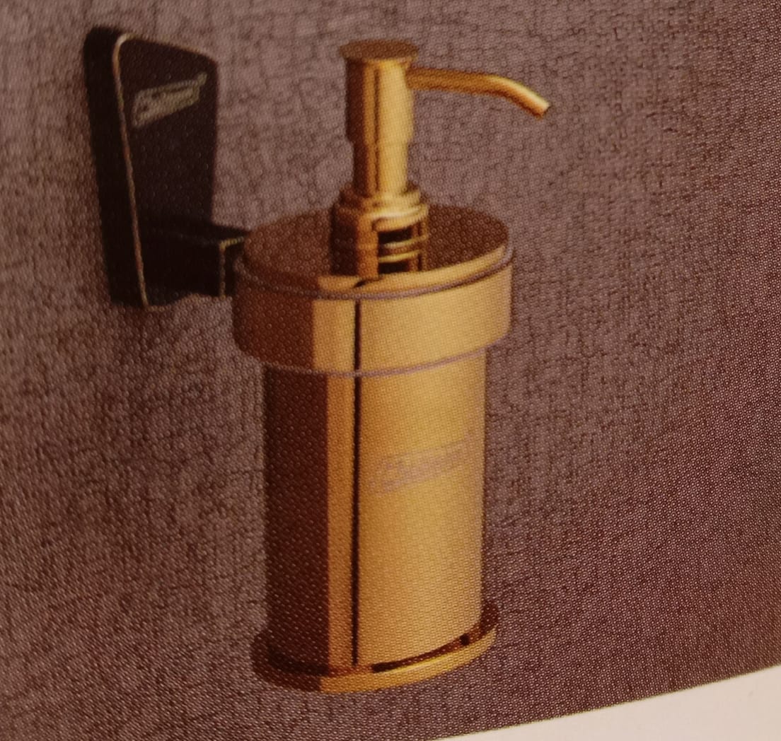 MASTER PIECE BRASS LIQUID SOAP DISPENSER WITH STAND IKG020